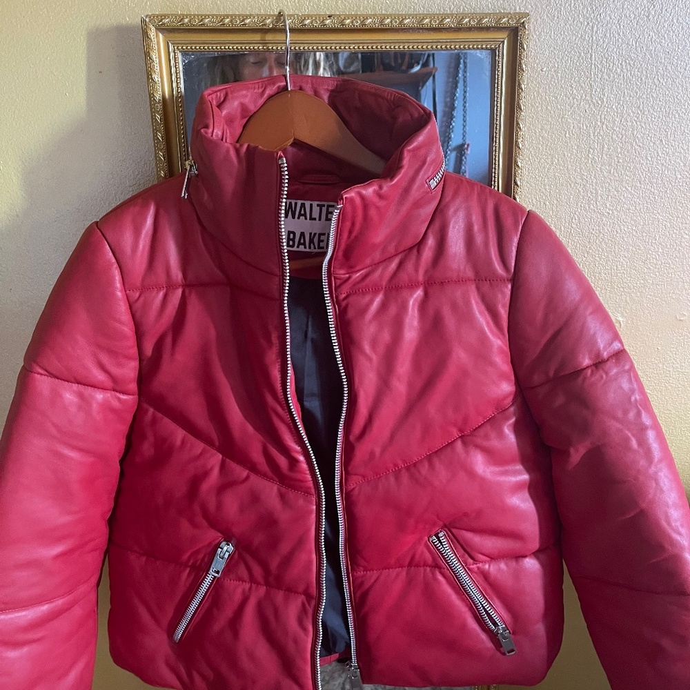 NWT Walter Baker (Edwina Leather)Puffer Jacket
